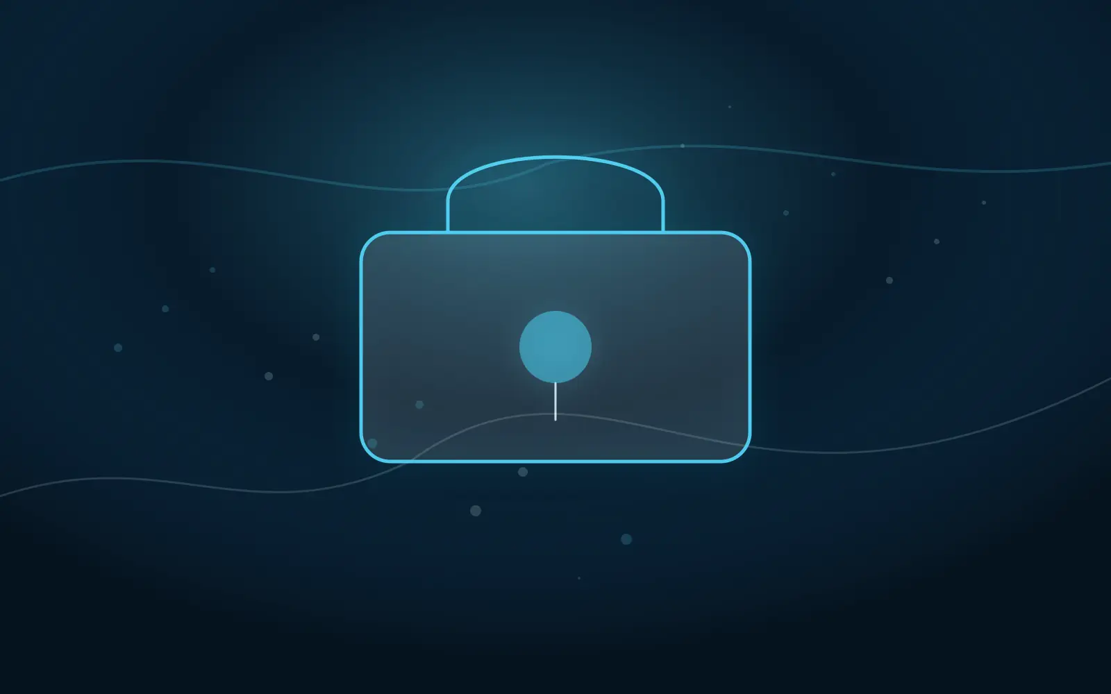 Abstract identity request security gate with lock and consent checkpoint