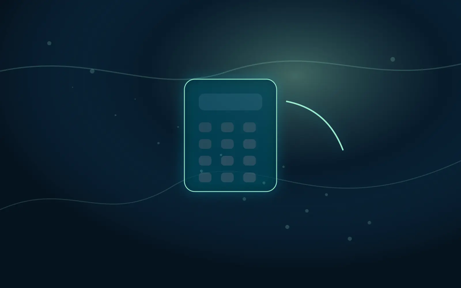 Abstract calculator and revenue dashboard for management cost planning